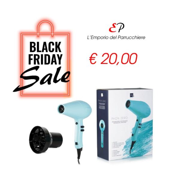 ASCIUGACAPELLI PROFESSIONALE ZERO CELESTE LABOR LIFE 1800 WATT